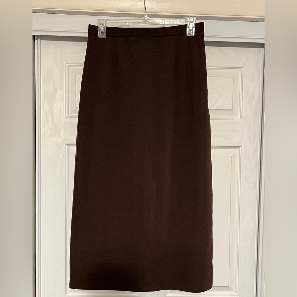 Valerie Stevens Dark Brown Pencil Skirt